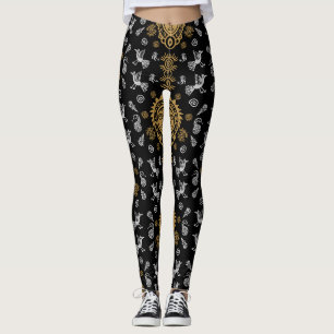 Mexican Aztec Art Home Decor Leggings