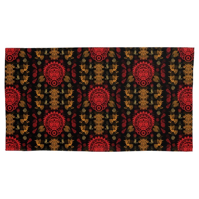 Mexican Aztec Art Home Decor Pillowcase (Front-Left)