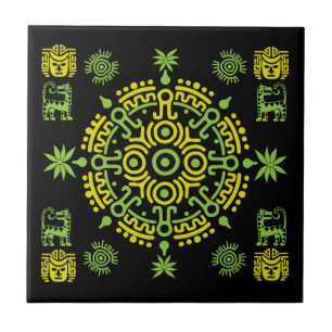 Mexican Aztec Art Home Decor Tile