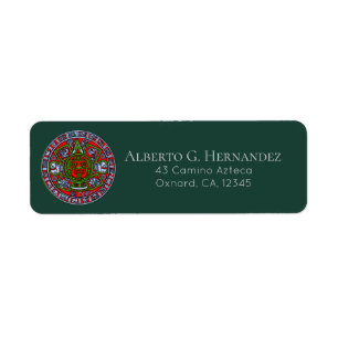 Mexican Aztec Sun Stone Calendar Emerald Green