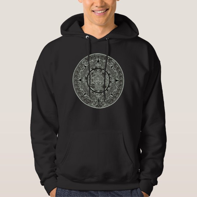 Mexican Aztec Sun Stone Mayan Calendar 1 Hoodie (Front)