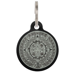Mexican Aztec Sun Stone Mayan Calendar 1 Pet Tag