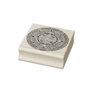 Mexican Aztec Sun Stone Mayan Calendar 1 Rubber Stamp