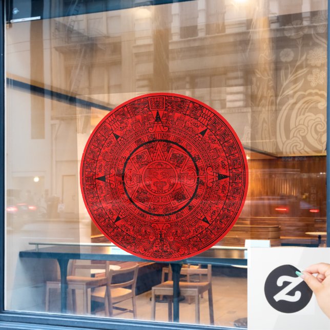 Mexican Aztec Sun Stone Mayan Calendar 2 (Cafe Window)