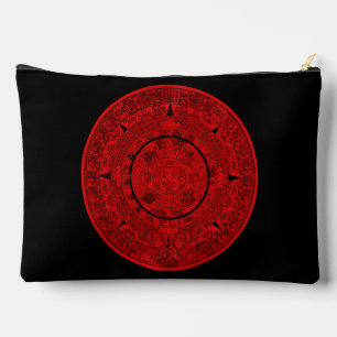 Mexican Aztec Sun Stone Mayan Calendar 2 Accessory Pouch