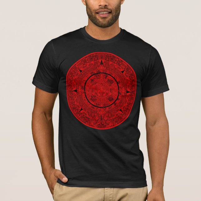 Mexican Aztec Sun Stone Mayan Calendar 2 T-Shirt (Front)