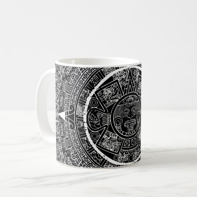 Mexican Aztec Sun Stone Mayan Calendar 3 Coffee Mug (Front Left)