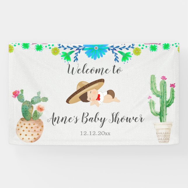 Mexican Baby Muchacho Baby Shower Banner (Horizontal)