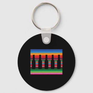 Mexican Blanket Beer T Shirt Serape Funny Beer Shi Key Ring