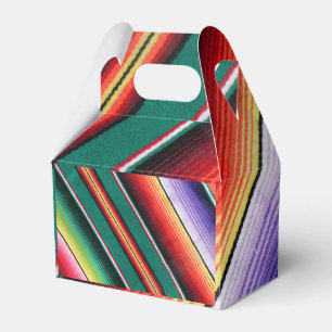 Mexican Blanket Colorful Stripe  Favour Box