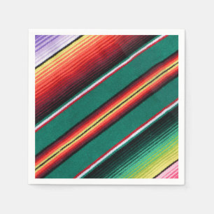 Mexican Blanket Colorful Stripe  Napkin
