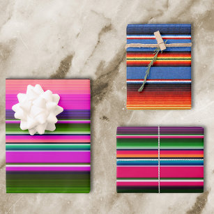 Mexican Blanket Colourful Fiesta mexico Wrapping Paper Sheet