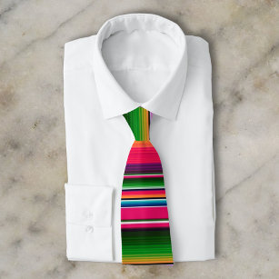 Mexican Blanket Fiesta Stripes Colourful Sarape Tie