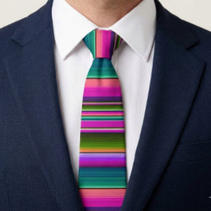 Mexican Blanket Fiesta Stripes Colourful Serape Tie