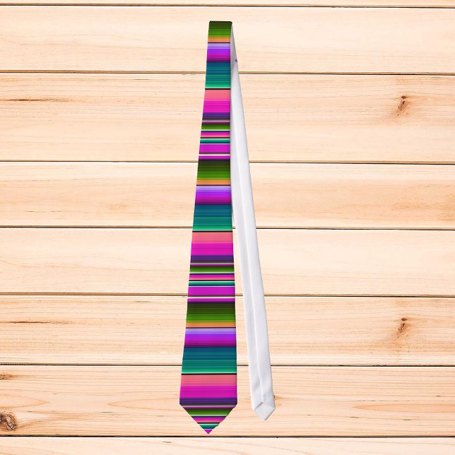Mexican Blanket Fiesta Stripes Colourful Serape Tie (Creator Uploaded)