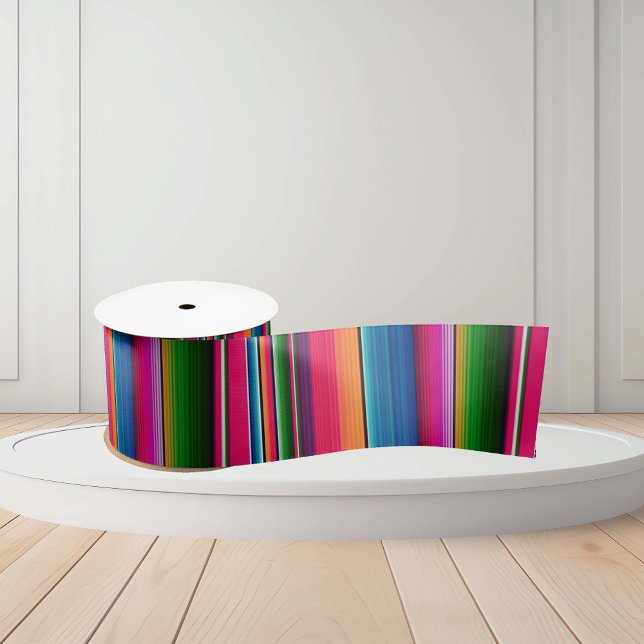 Mexican Blanket Fiesta Stripes Serape Traditional Satin Ribbon (Creator Uploaded)