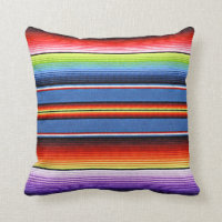 Mexican Blanket Stripes Colourful Rainbow Spanish