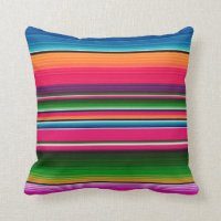 Mexican Blanket Stripes Colourful Rainbow Spanish