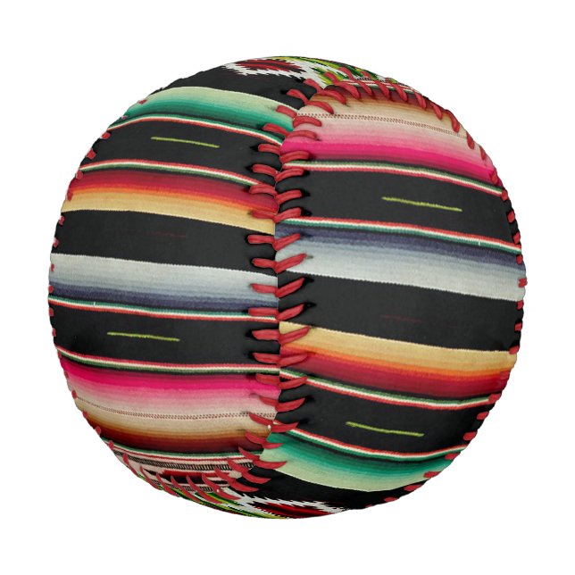 Mexican Blanket Traditional Spanish Fiesta Serape Baseball (Angled)