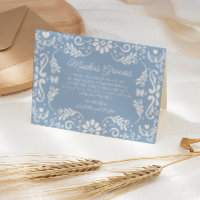 Mexican Blue Boy Baby Shower Thank You Card