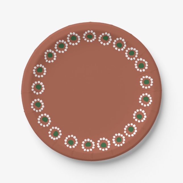 Mexican Boho Barro  Paper Plate (Front)