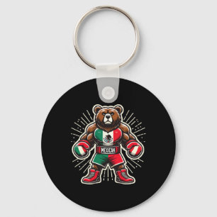 Mexican Boxing Bear Key Ring