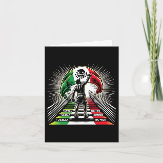 Mexican Boxing Fuerza Honour Spirit  Card (Front)