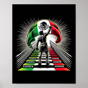 Mexican Boxing Fuerza Honour Spirit  Poster