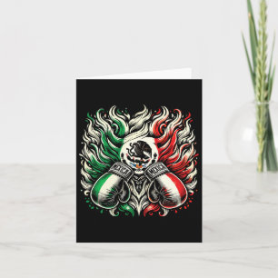 Mexican Boxing Pion Gloves Design Art Card