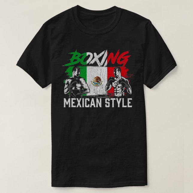 Mexican Boxing Sports Fight Coach Boxer  T-Shirt (Design Front)