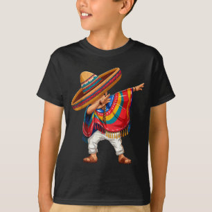 Mexican boy dabbing poncho cinco de mayo moustache T-Shirt