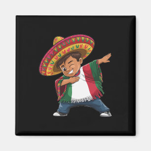 Mexican Boy Dabbing Poncho Fiesta Cinco De Mayo Magnet