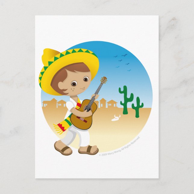 Mexican boy postcard (Front)