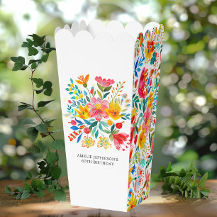 Mexican Bright Floral Fiesta Birthday Favour Box