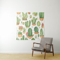 Mexican Cactus Oasis Wallpaper