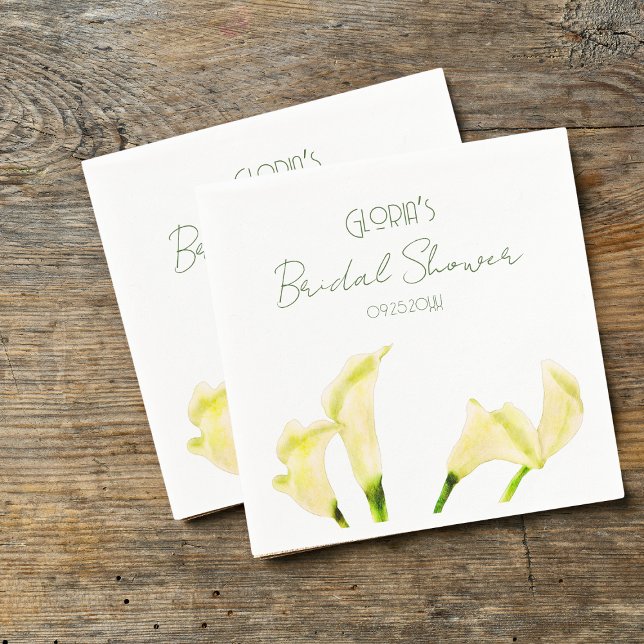 Mexican Calla Lily Bridal Shower Paper Napkin (Creator Uploaded)
