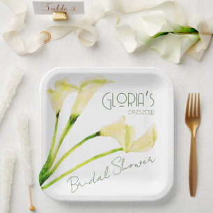 Mexican Calla Lily Bridal Shower   Paper Plate