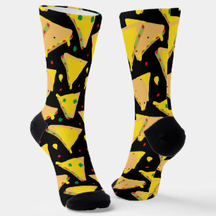 Mexican Cheese Quesadillas Food Patterned Socks