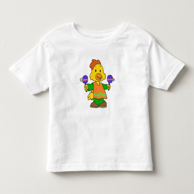 Mexican Chick cartoon | Choose background colour Toddler T-Shirt (Front)