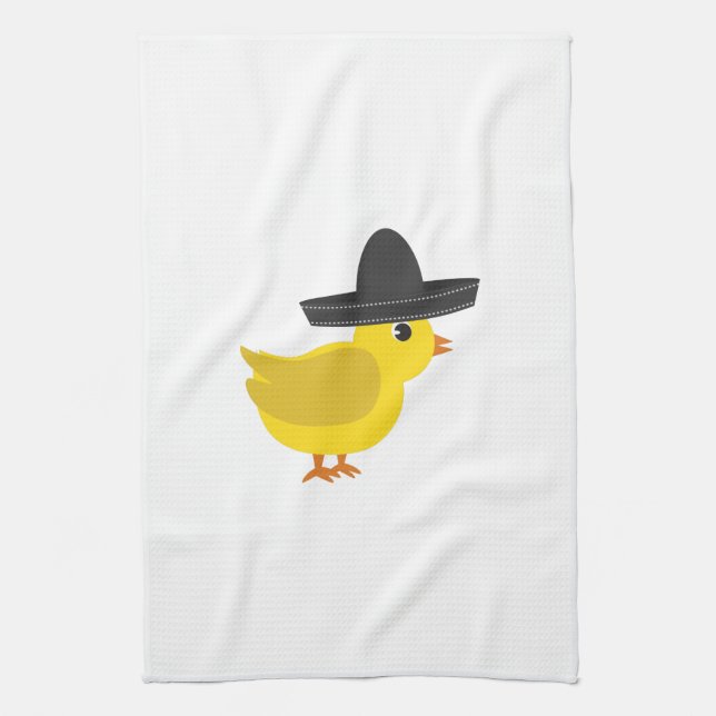 Mexican Chick Tea Towel (Vertical)