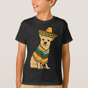 Mexican Chihuahua Dog Sombrero Cinco De Mayo Fiest T-Shirt