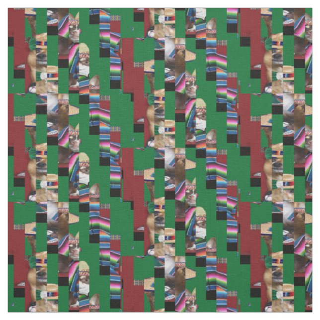 Mexican Chihuahua dogs Custom Fabric (Swatch)