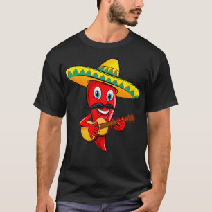 Mexican Chilli Mariachi Guitar Musician Premium T-Shirt
