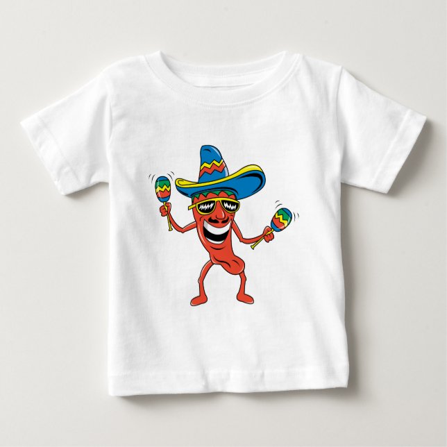 Mexican Chilli Pepper Baby T-Shirt (Front)