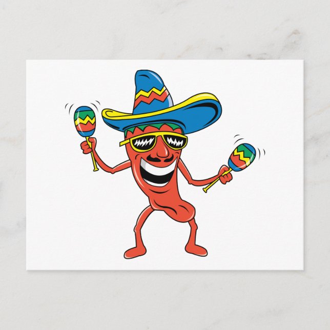 Mexican Chilli Pepper Postcard (Front)