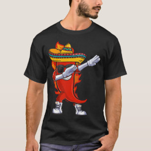 Mexican Chilly Dabbing Mexican Food Burrito Day T-Shirt