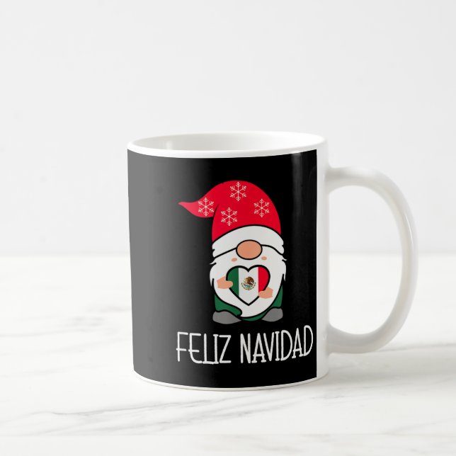 Mexican Christmas Gnome Feliz Navidad Mexico  Coffee Mug (Right)