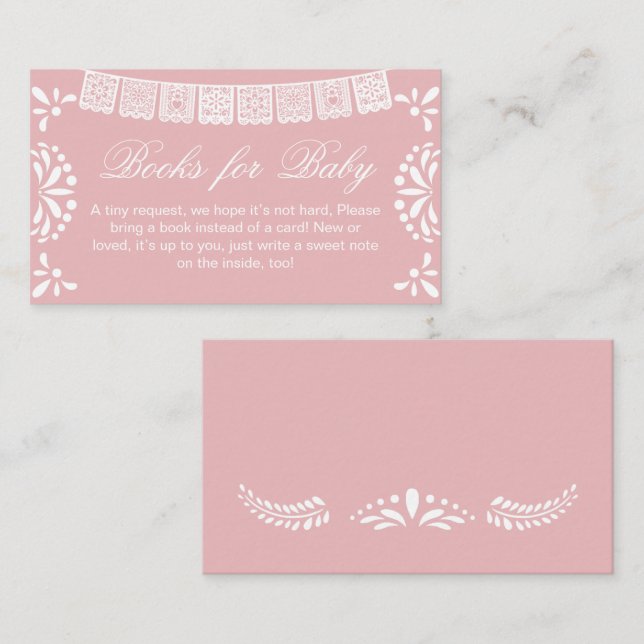 Mexican Cielito Lindo Baby Shower Books for Baby Enclosure Card (Front/Back)