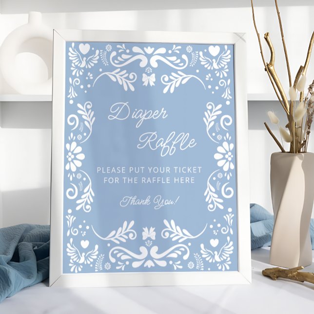 Mexican Cielito Lindo Baby Shower Diaper Raffle Poster (Creator Uploaded)