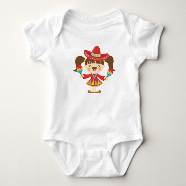 Mexican Cinco de Mayo Baby's Cotton t-shirt Baby Bodysuit (Front)